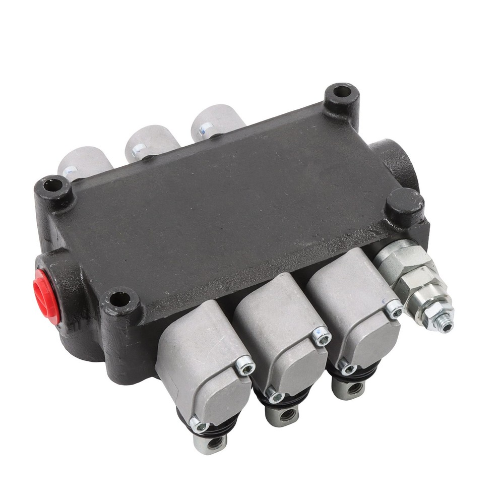 3 Spool 25 GPM Hydraulic Directional Control Valve Tractor Loader Double Acting