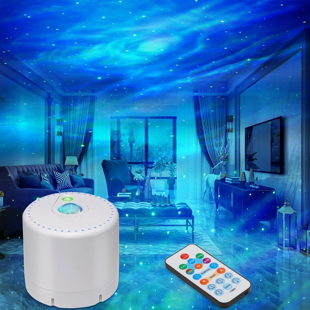 Star Projector, Galaxy Remote Control & Timer 3 in, White