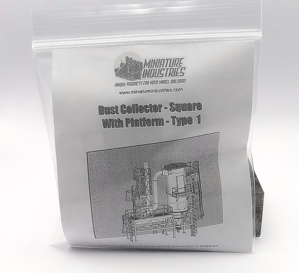 HO Scale Dust Collection Rd. L. wPlatform Kit for Grain Elevator Structures 1:87