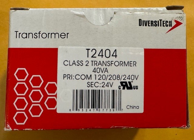 DiversiTech T2404 Transformer 40VA 24V All New- opened boxes