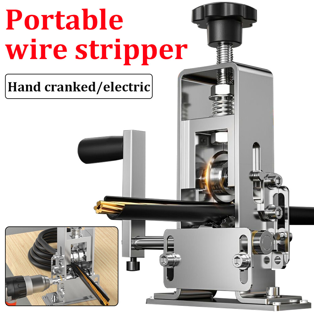 Manual Electric Wire Stripping Machine Cable Stripper Crank Scrap Copper Cutter