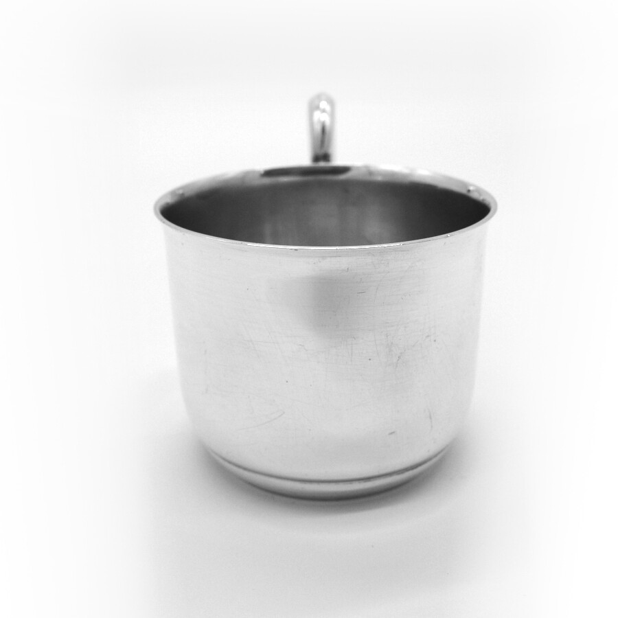 Plain Baby Cup Scroll Handle Revere Sterling Silver No Mono