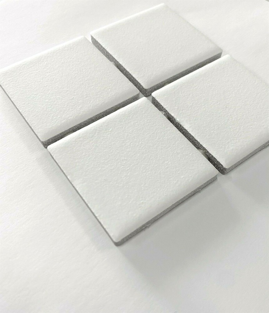 2x2 Essential White Matte Subway Ceramic Tile Kitchen Backsplash (1 sheet)