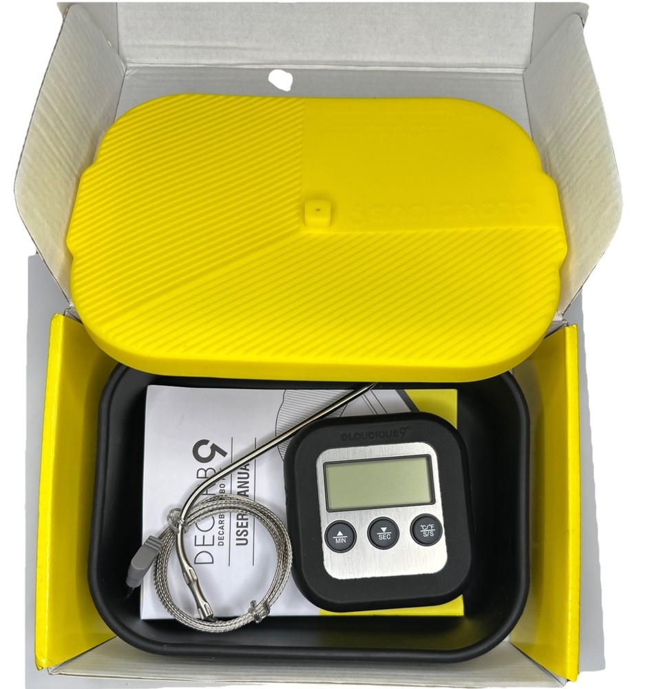 Decarb9 Decarboxylator Box with Digital Thermometer Kit for Baking Herb Precise