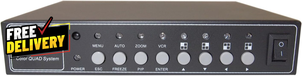 Office Home Analog Video Security Camera CCTV Color Quad Splitter Processor ....