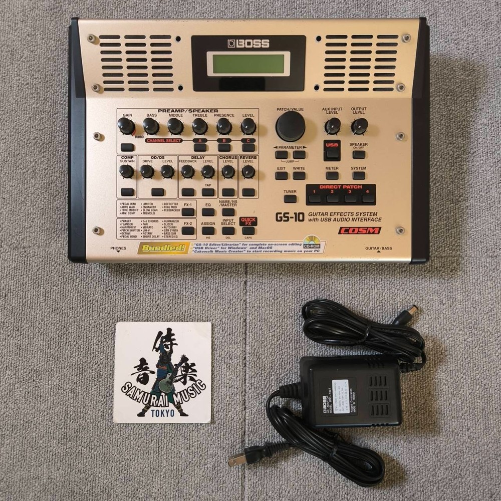 BOSS GS-10 Guitar Effects System Multi-Effects Unit USB Audio Interface ※READ