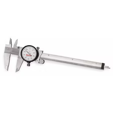 Starrett 120A-9 Dial Caliper, 9 In, White Dial