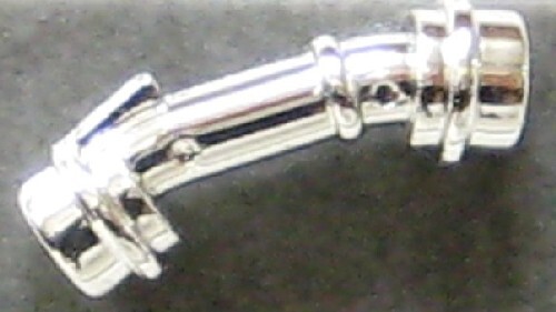 LEGO Part Chrome Silver Lightsaber Hilt Angled