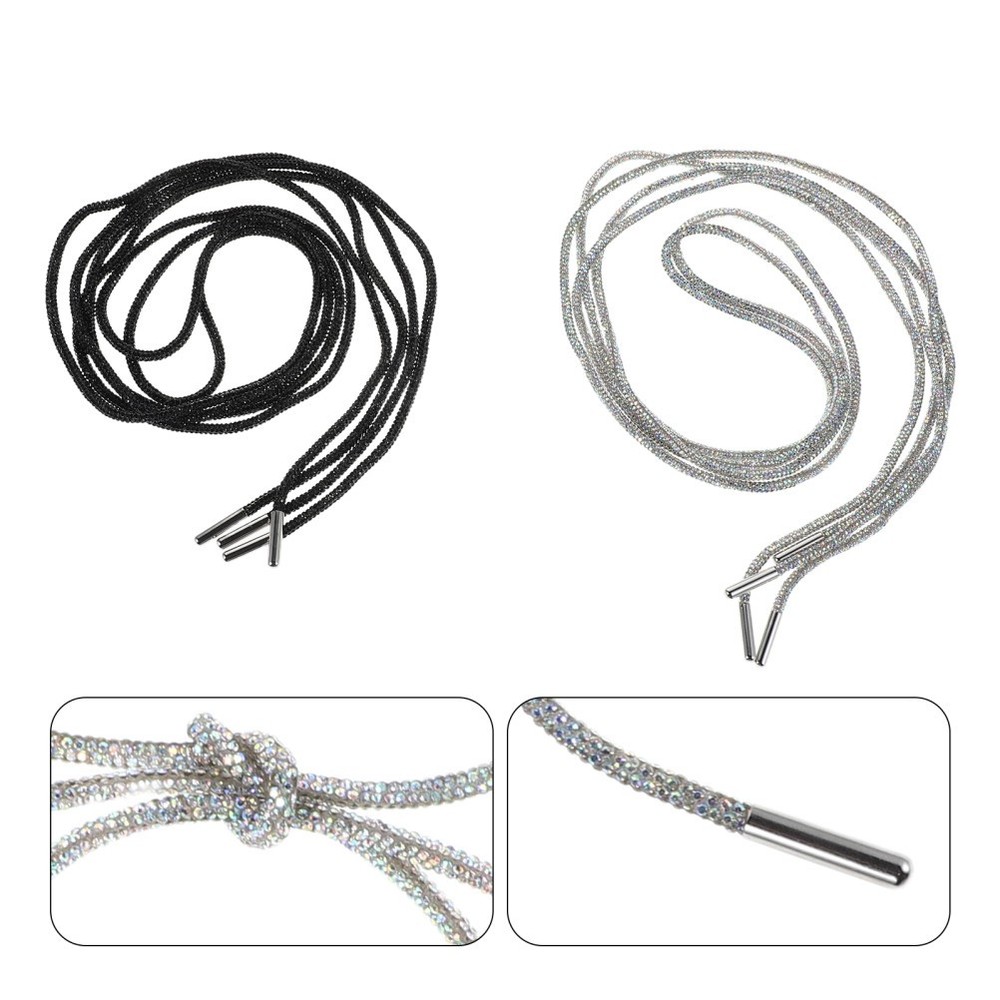 4 Pcs Shiny Shoelaces String Decorations Drawstring for Sweatpants