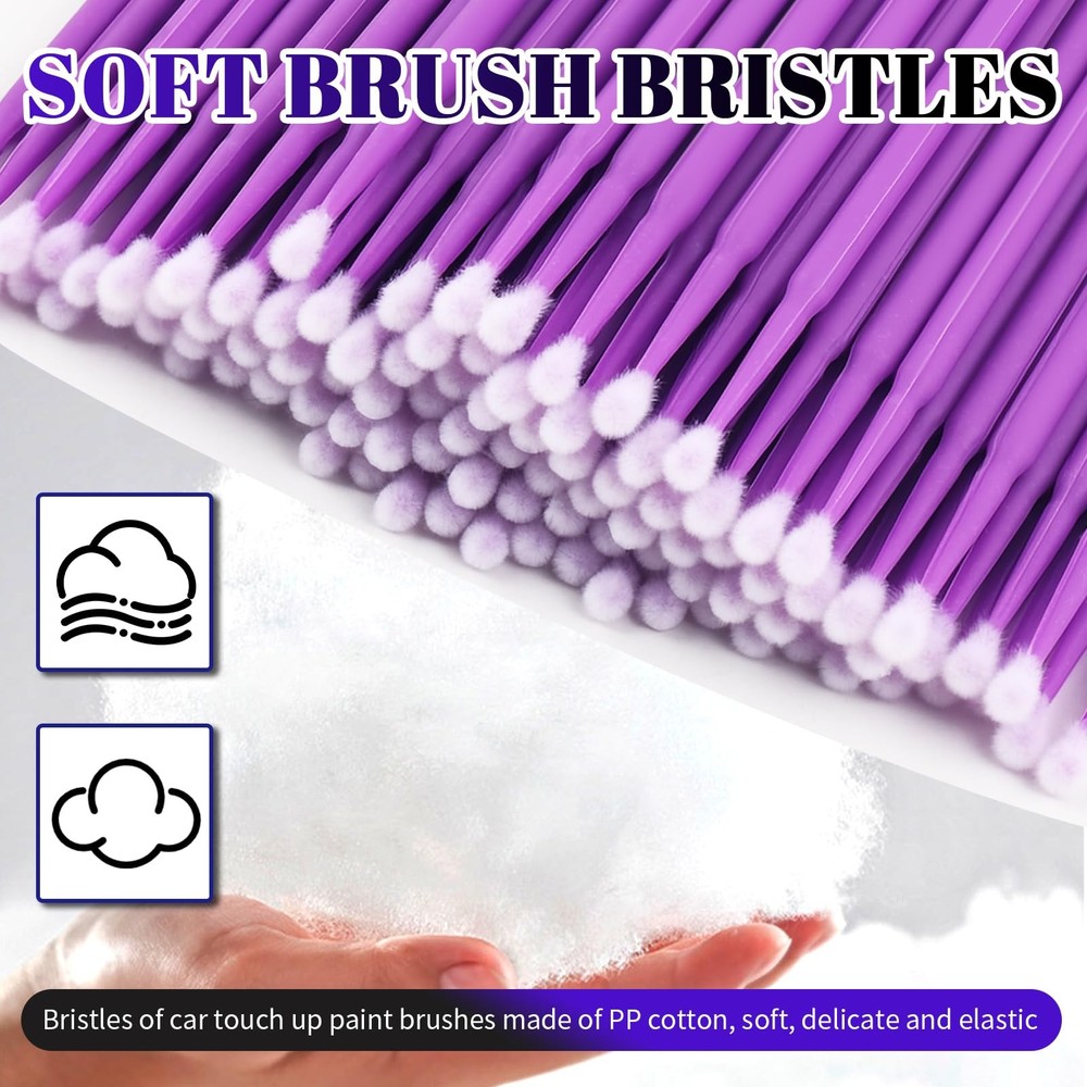 100 Pcs Universal Mini Touch Up Paint Brushes Micro Applicators OEM Match Fix