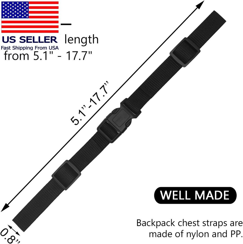 Adjustable Backpack Chest Strap Replacement Backpack Waist Strap Sternum Strap C