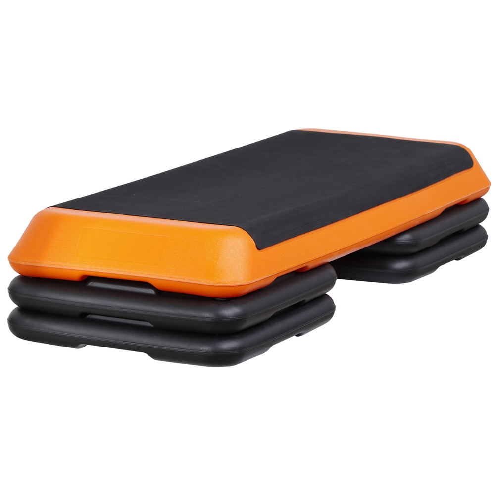 Aerobic Exercise Step Platform with 4''-6''-8'' Adjustable Risers Yellow