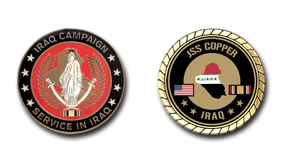 JSS Copper Iraq Service Challenge Coin