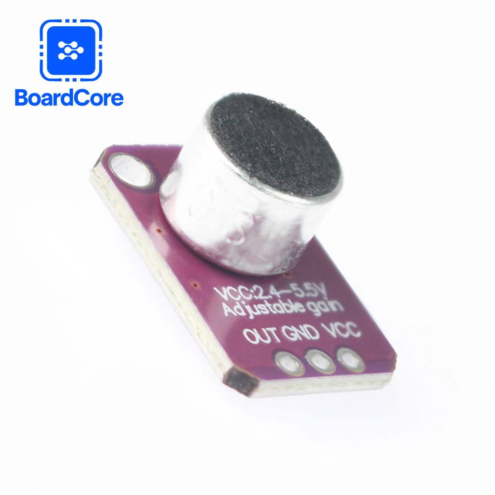 MAX4466 Electret Microphone Amplifier Module Adjustable Gain Board DC 2.4-5V