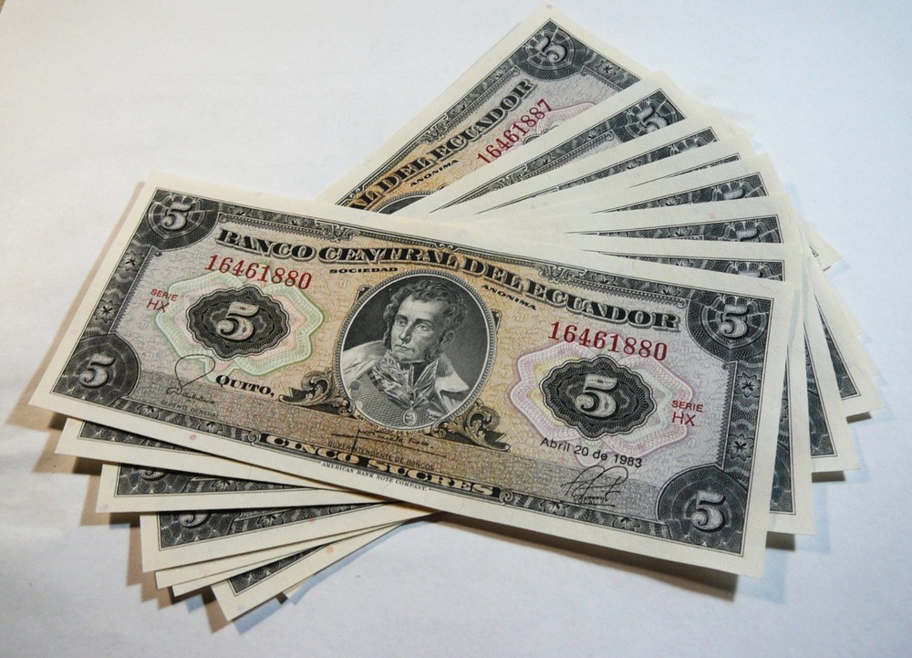 Ecuador 5 Sucres 1983 24 Consecutive Notes UNC