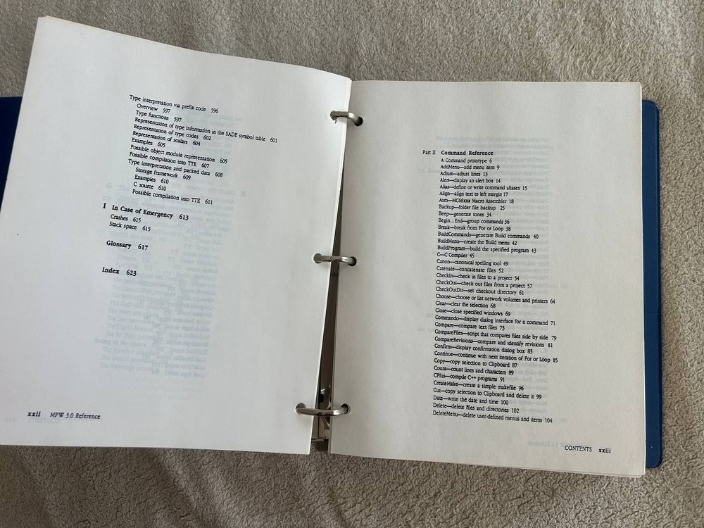 Vintage Apple MPW 3.0 Programmer’s Workshop Reference Binder 1990