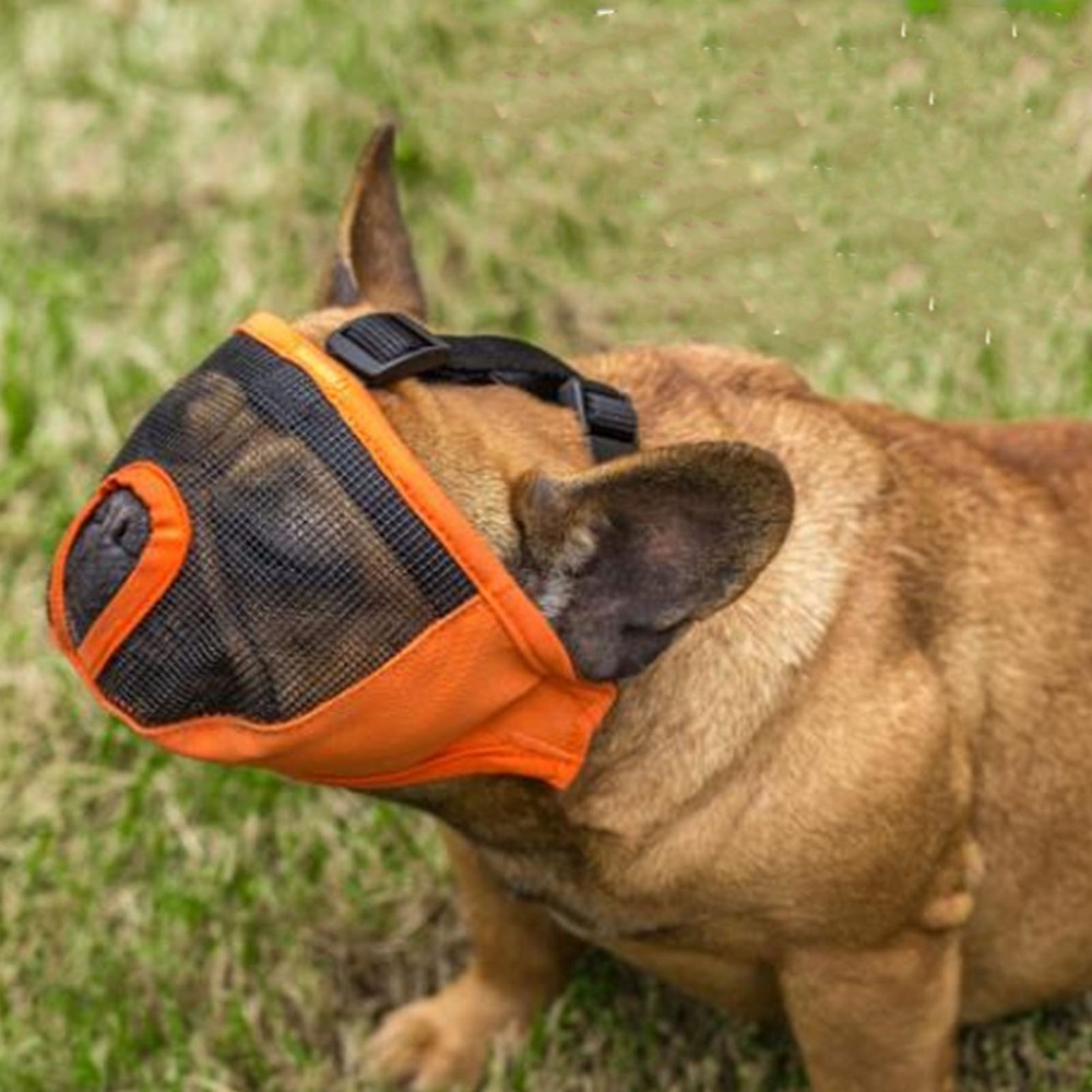 Breathable Bulldog Muzzle For Biting Chewing Licking