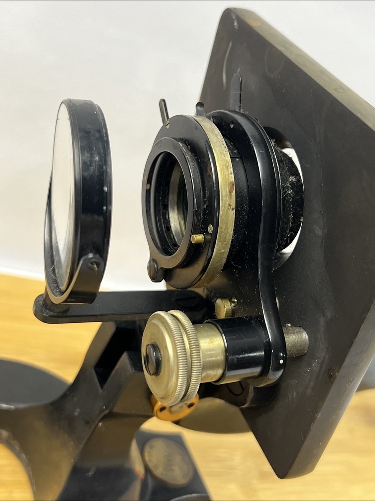 Antique Brass and Iron Microscope by SPENCER LENS CO