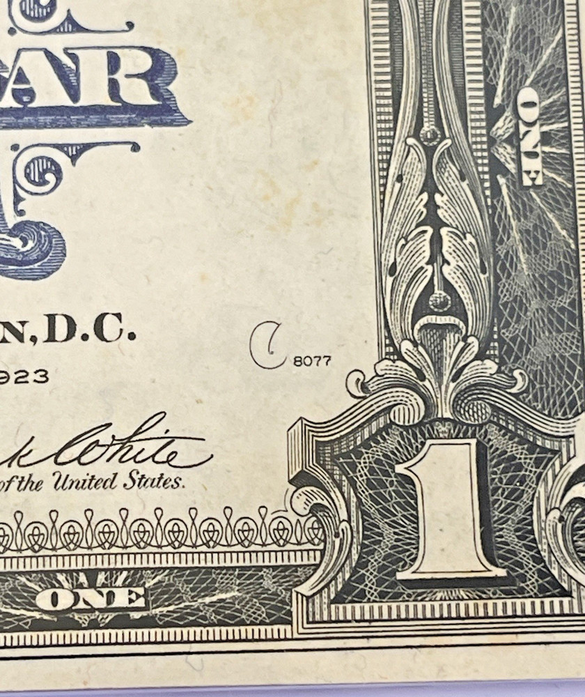 1923 Large $1 Dollar Silver Certificate Note Horse Blanket Uncirculated