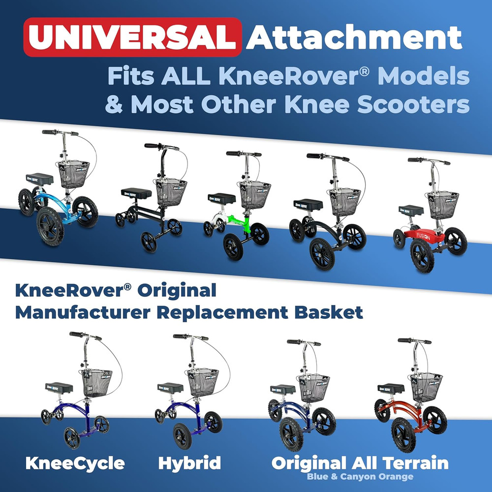 KneeRover Knee Scooter Basket Universal Attachment with Handle Bracket