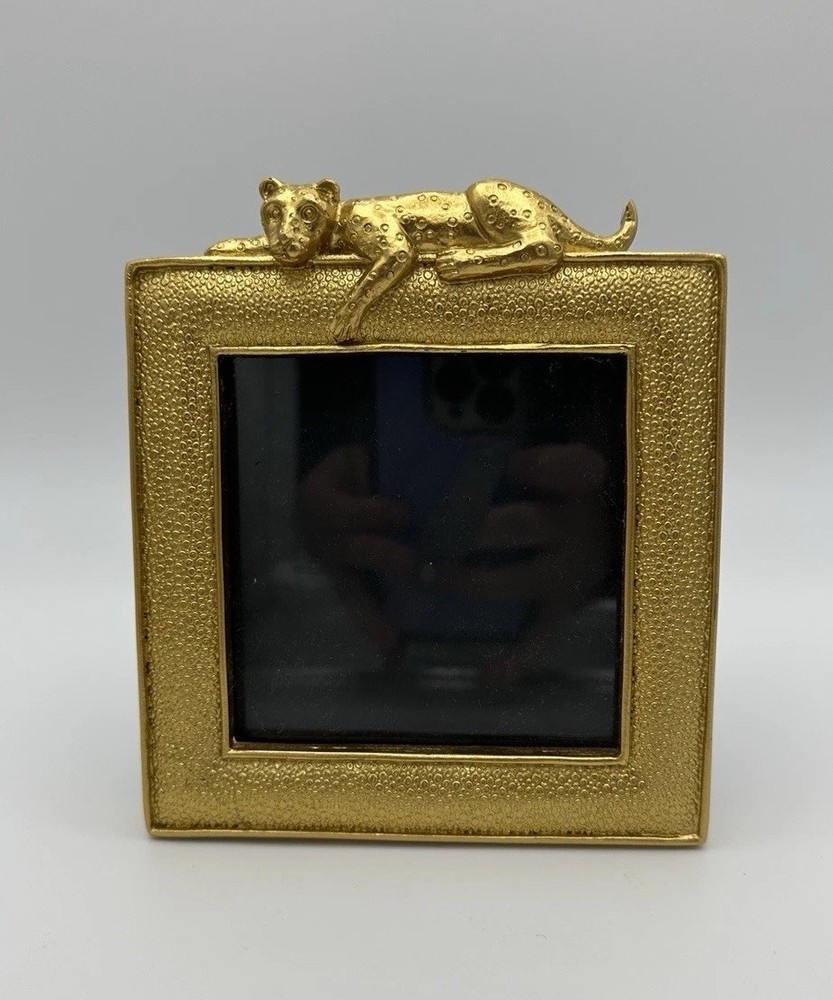 Modern Gold Leopard Small Photo Frame