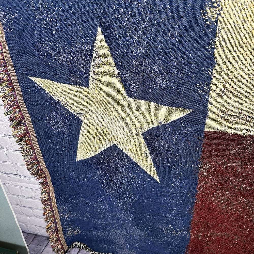 Texas Flag Woven Tapestry Throw Blanket