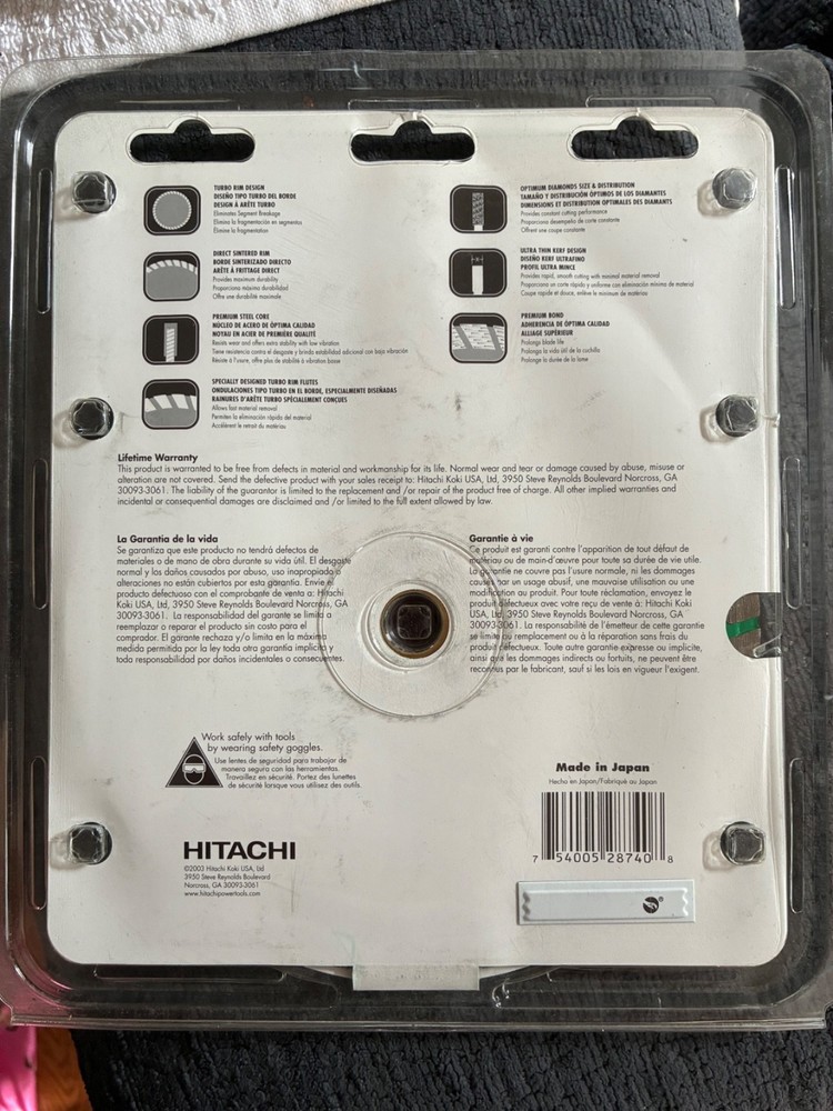 5 pack Hitachi 7" Premium Segmented Diamond Blade 728743