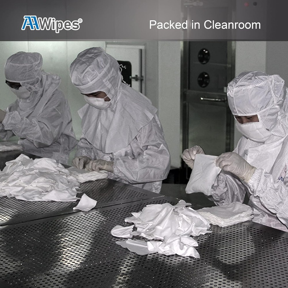 High-Strength Poly Wipes 400 Pcs - Laser Sealed & Class 100 Quality