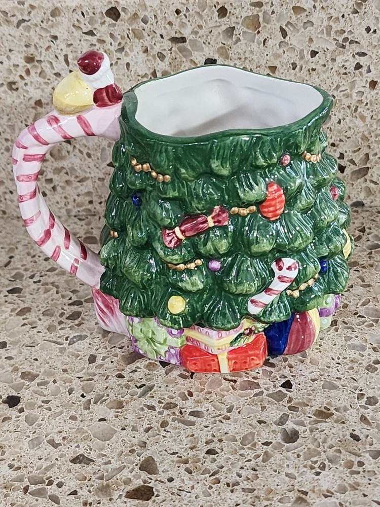 Spode Christmas Figural Tree Hand Painted Creamer 5"