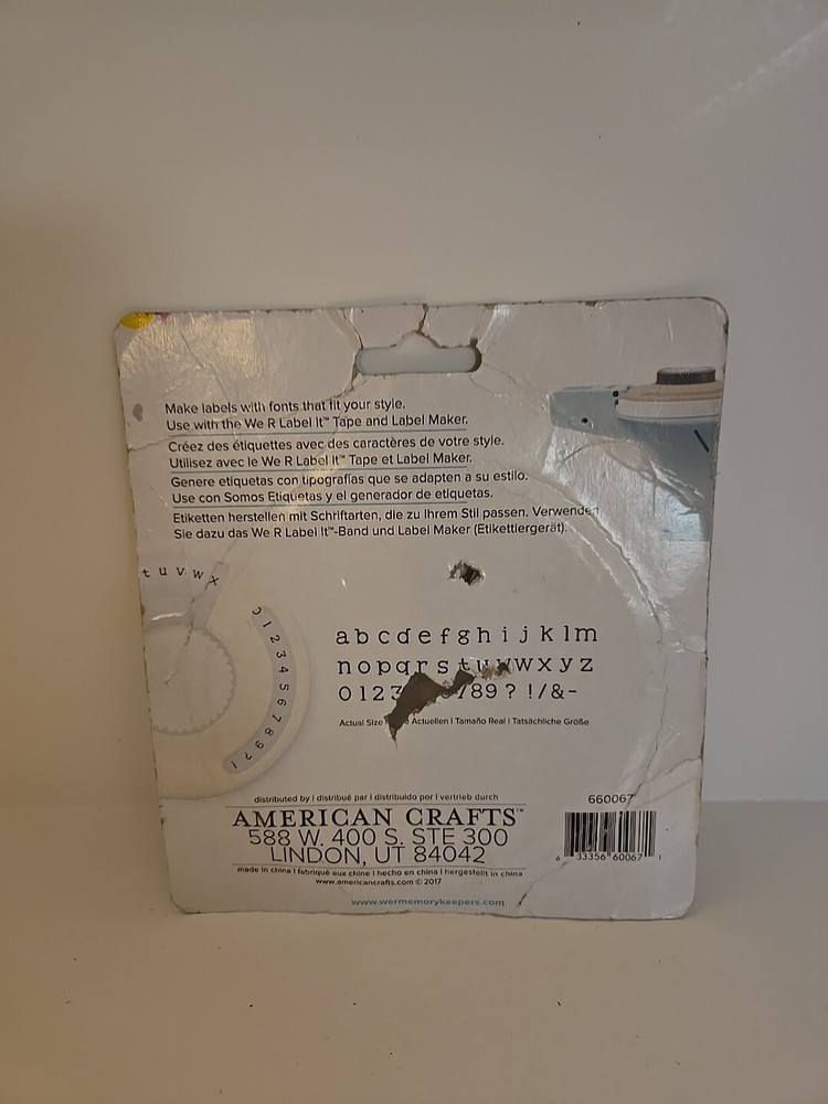 American Craft Label It Font Wheel-Serif Small