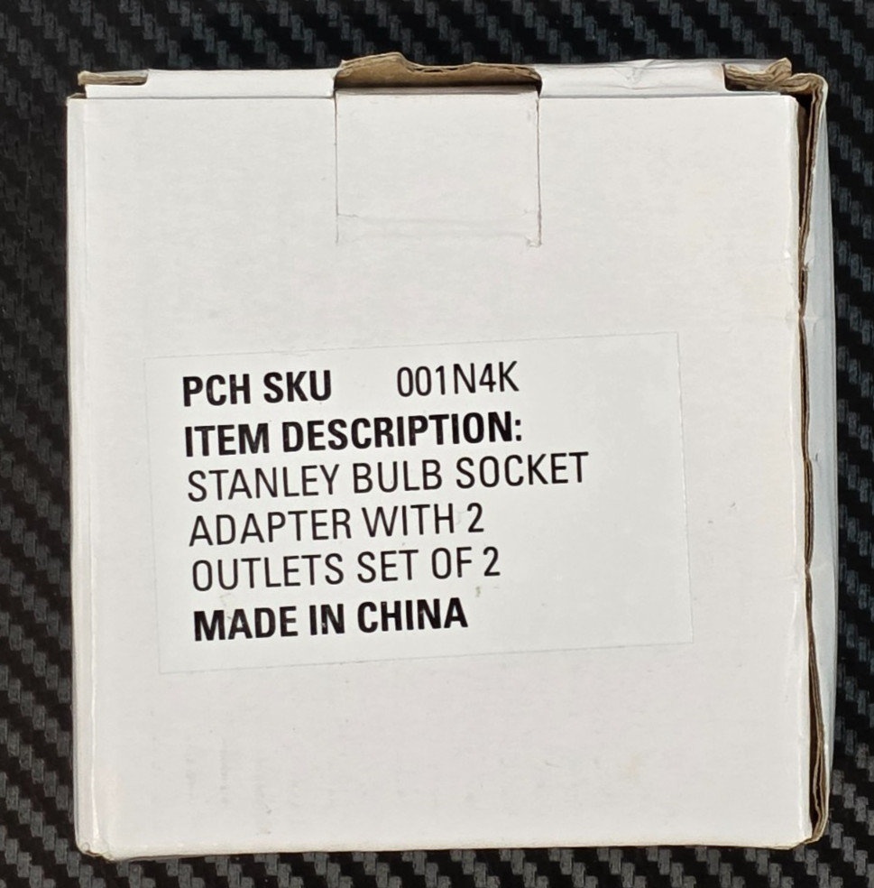 Stanley Set of 2 EK-01 Pull Chain Socket Adapter