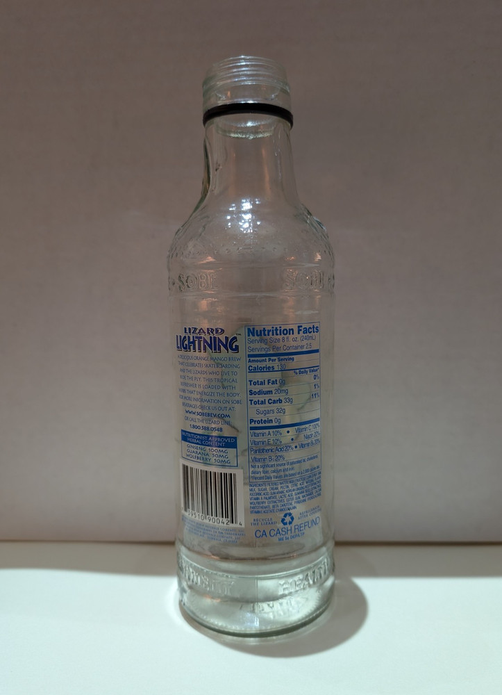 SoBe Collectible Bottle🦎LIZARD LIGHTNING | Skateboarding Lizard