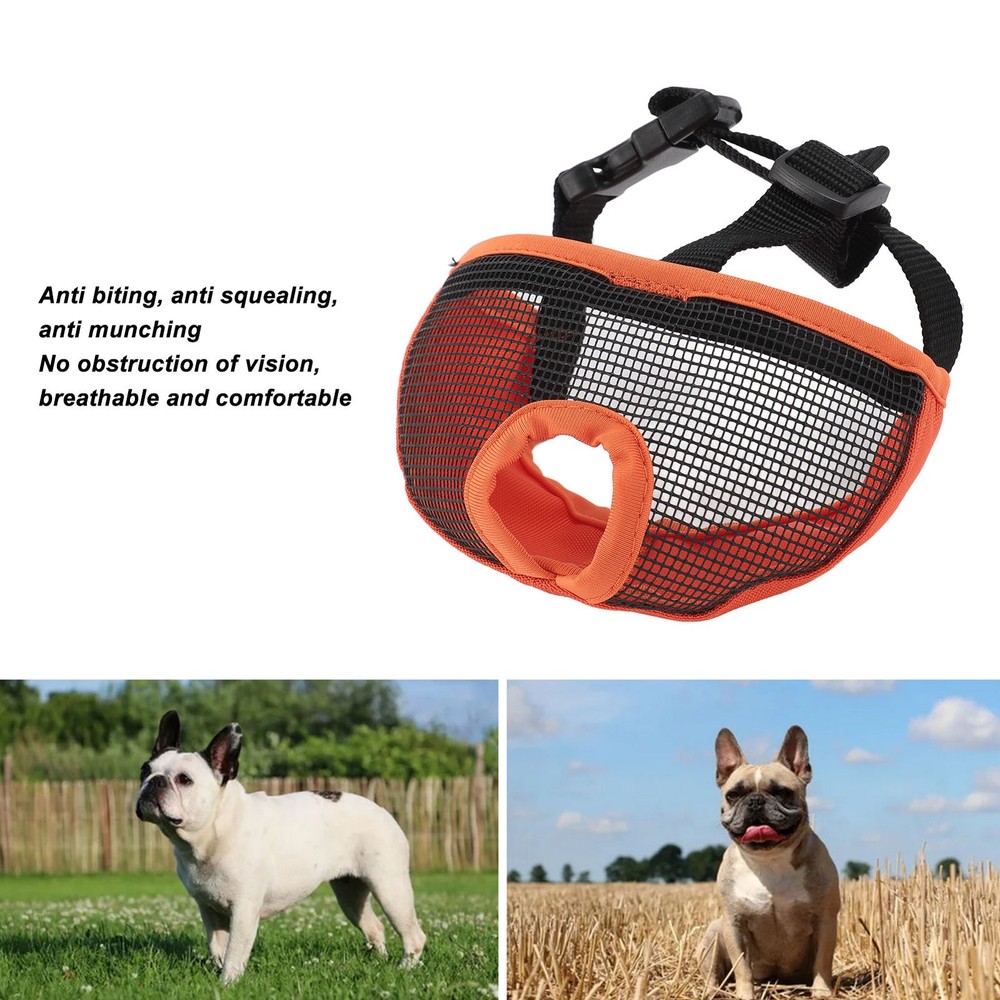 Breathable Bulldog Muzzle For Biting Chewing Licking