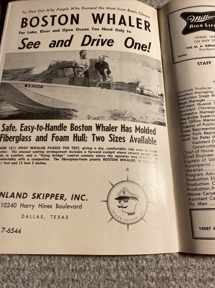Show Boat Program, Dallas Summer Musical 1963