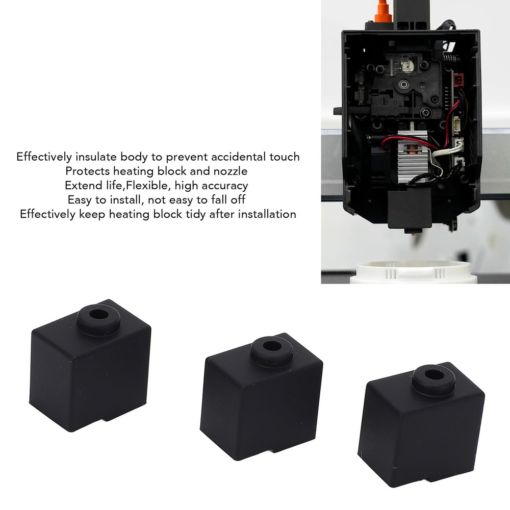 3Pcs Hotend Silicone Sock For Kobra 3 3D Printer Extruder Replacement Accessory