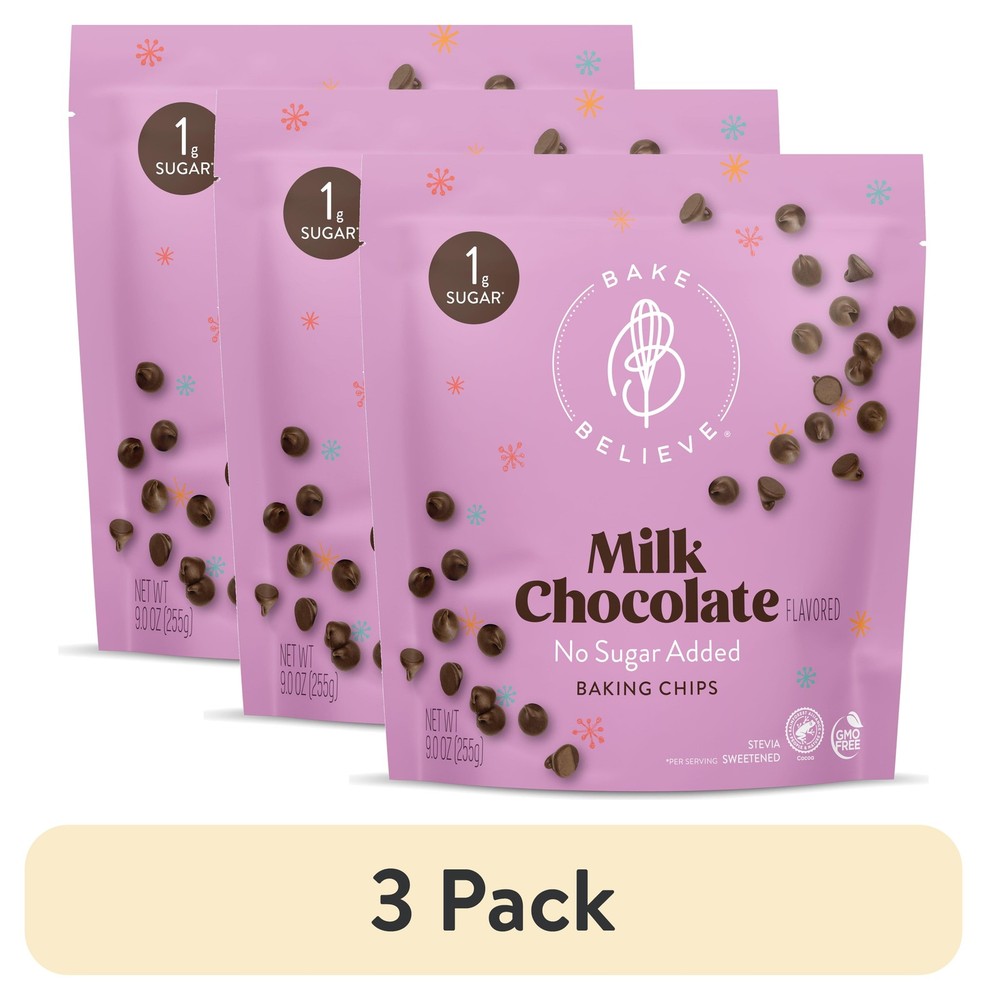 Keto-Friendly Milk Baking Chips 9 oz Bag 2 Net Carbs per Serving