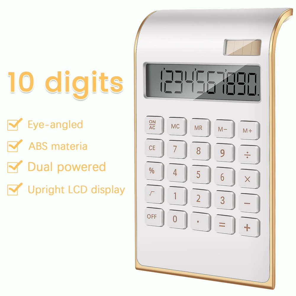 Calculator, Slim Elegant , /Home Electronics, Dual Powered Desktop7266