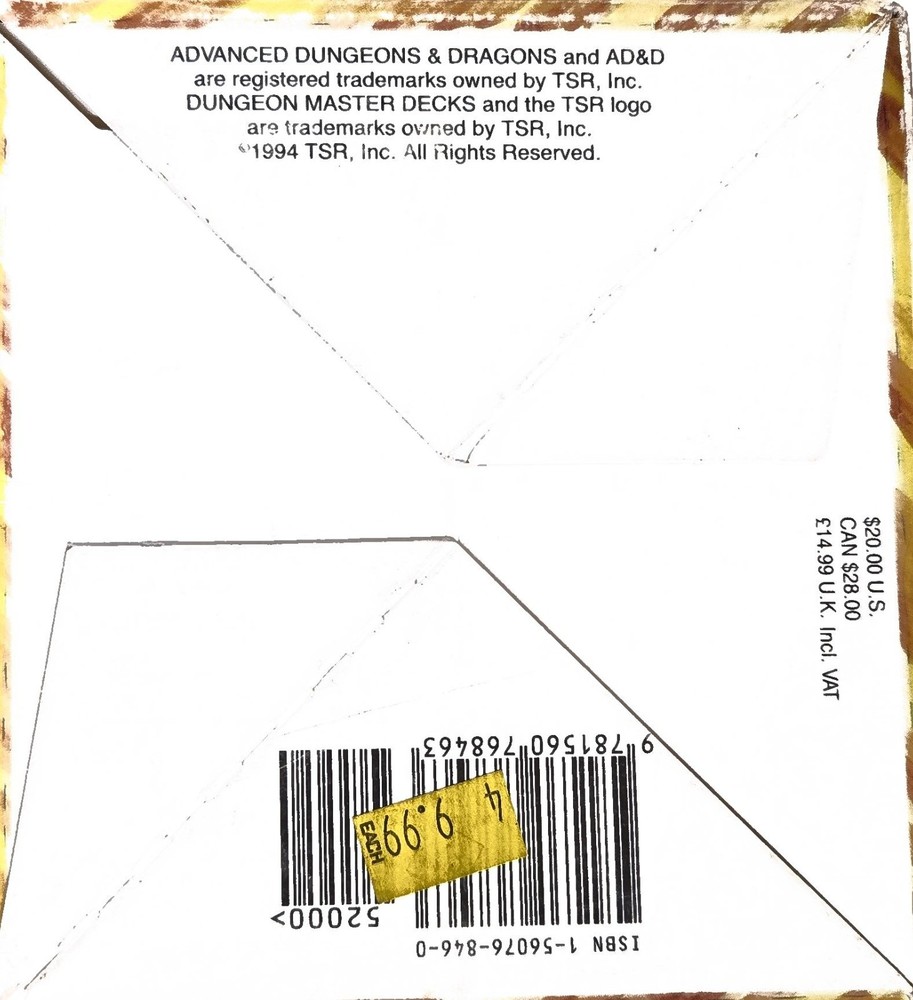 AD&D 2nd Ed Deck of Encounters - Set #2