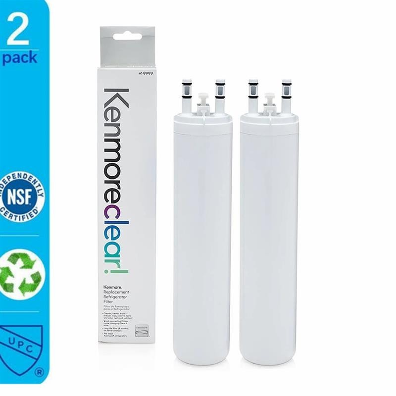 2 Pack Kenmore 46-9999 9999 Replacement Refrigerator Water Filter, White USA