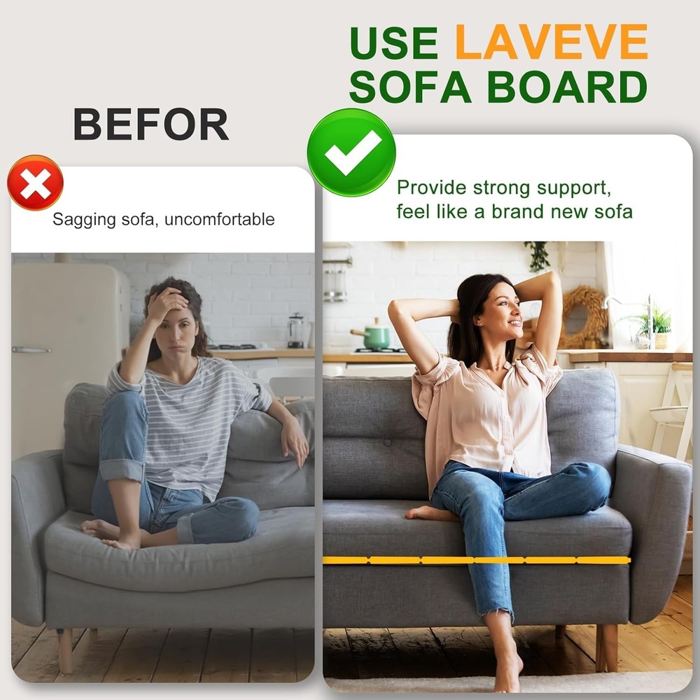 24''x72'' Folding Couch Support Board with 400 lbs Capacity - Fix Sagging Sofas