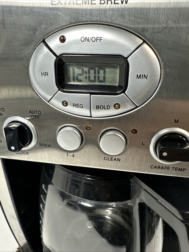 Cuisinart DCC-2650 Extreme Brew 12-Cup Programmable Coffee Maker Silver & Black