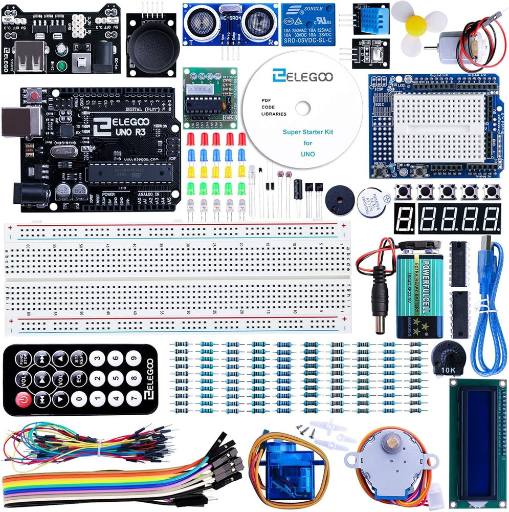 ELEGOO UNO Project Super Starter Kit with Tutorial UNO R3 Board for Arduino IDE