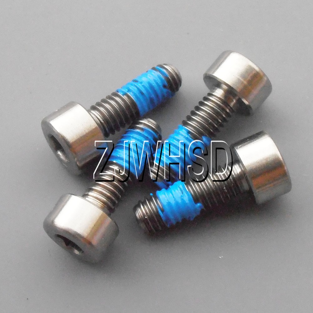 4pcs M4 x 12 mm Ti Titanium Screw Bolt Allen Hex Socket Cap Head + Thread Locker