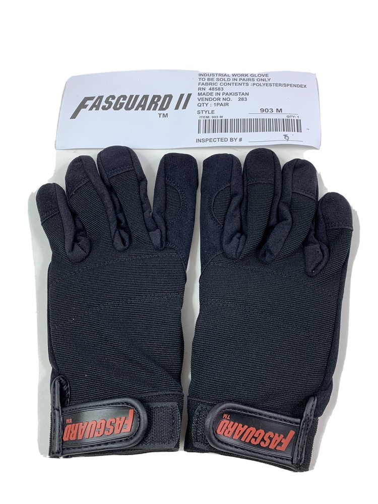 Fasguard II Industrial Work Glove 903M Adjustable Polyester Spandex Medium