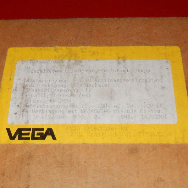 VEGA VEGATOR 636EX, PTB 02 ATEX 2068