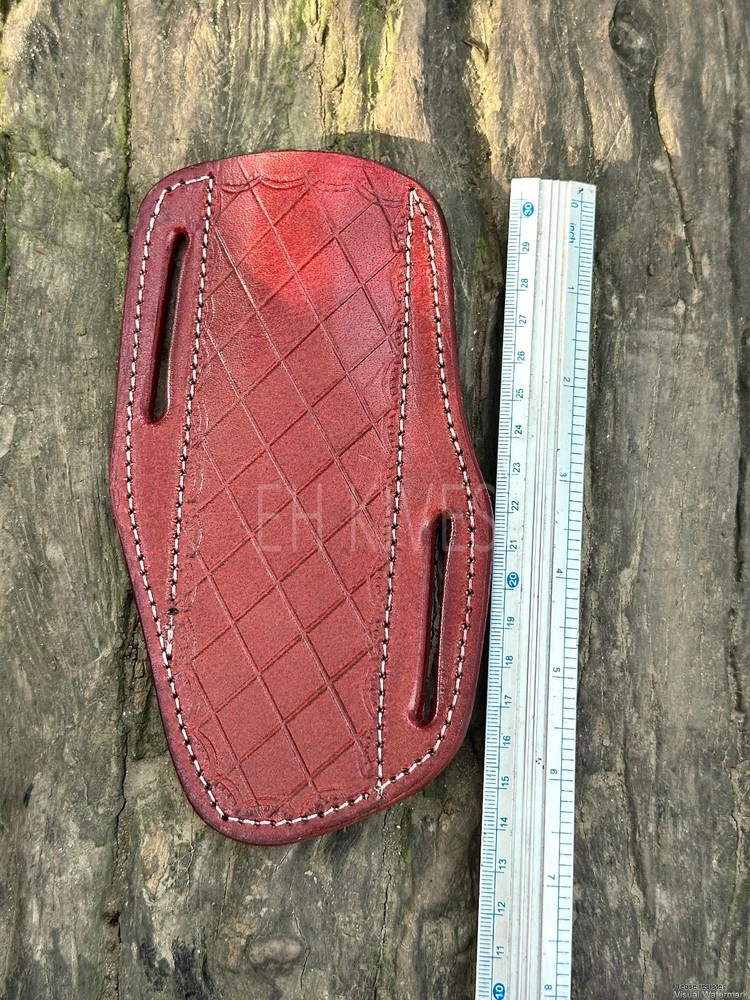 Custom Engraved Pure Leather Belt Loop Sheath for Fixed Blade & Skinner