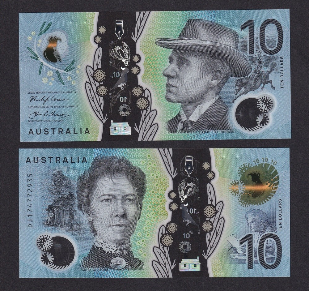 UNC Australia $10 Ten Dollars Banknote 2017 Polymer Series