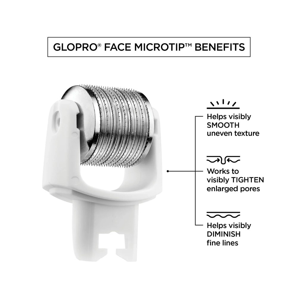 (3-Pack) BeautyBio GloPro Face Microtip Replacement Attachment Head-Rose Gold