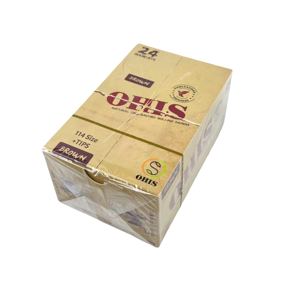OHIS Natural 78mm Rolling Papers Full Box 24 Booklets