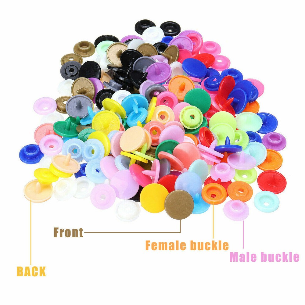 360 Sets Plastic Fastener Snap Kit Snap Pliers T5 Snap Buttons Hand-held Tools